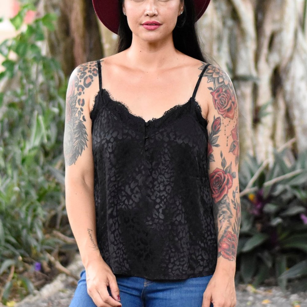 1 SMALL LEFT!😍 Leopard Sateen Camisole